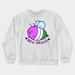 Bee proud: genderqueer flag Crewneck Sweatshirt